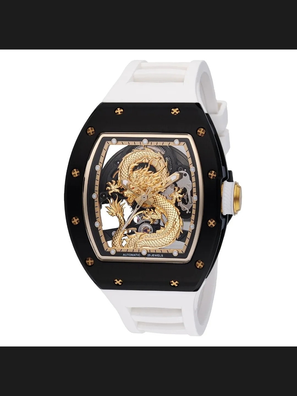 Invicta S1 Rally Dragon Automatic Men's Watch w/ Skeleton Dial - 41mm, White